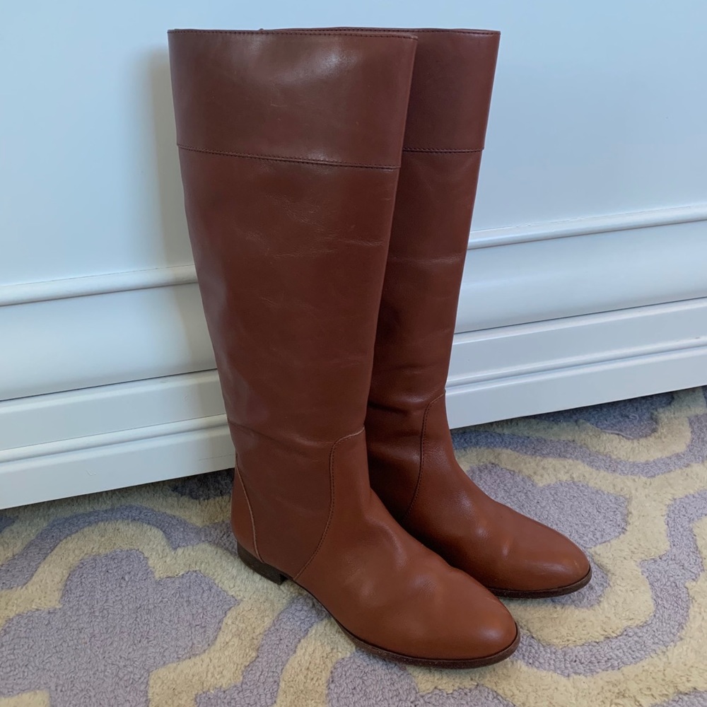 J.Crew brown leather riding boots